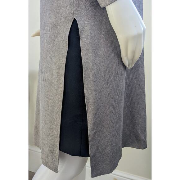 Chicos Black Label Gray Taupe Shimmer Long Open Cardigan Size Extra Small XS - Picture 7 of 11